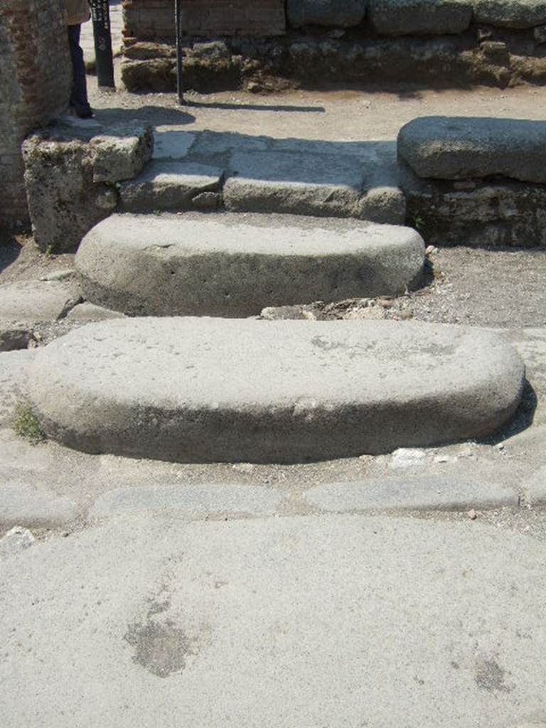 Stepping stones between IX.3.10 and VII.2.1 on Via Stabiana. May 2006.