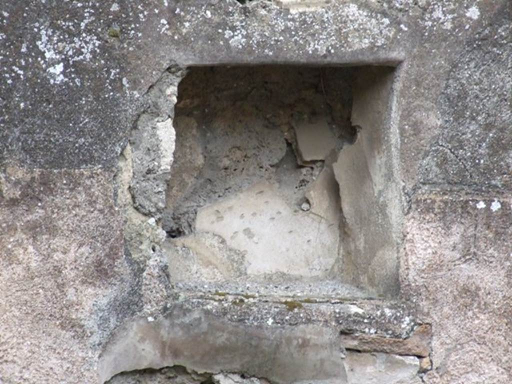 IX.3.20 Pompeii. December 2007. Room 8, niche on west wall of garden area.