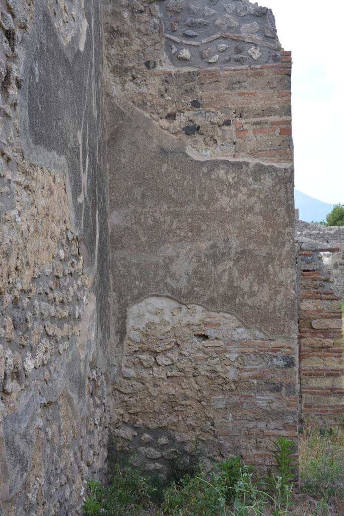 IX.5.2 Pompeii. May 2017. Room ‘v’, detail of north wall in north-west corner.
Foto Christian Beck, ERC Grant 681269 DÉCOR.