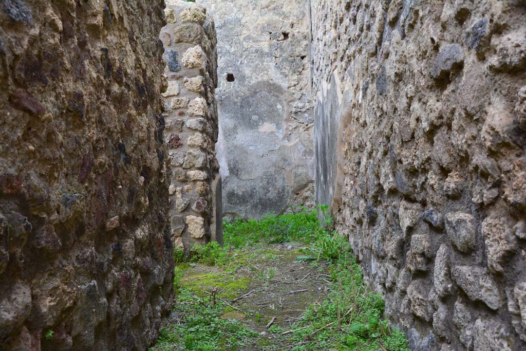 IX.5.2 Pompeii. March 2017. Corridor on east side of room ‘v’, looking south with doorway to room ‘x’, on left.
Foto Christian Beck, ERC Grant 681269 DÉCOR.