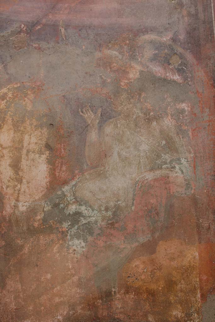 IX.5.2 Pompeii. May 2019.
Room ‘u’, detail of right side (Thetis) from central wall painting on east wall.
Foto Christian Beck, ERC Grant 681269 DÉCOR.