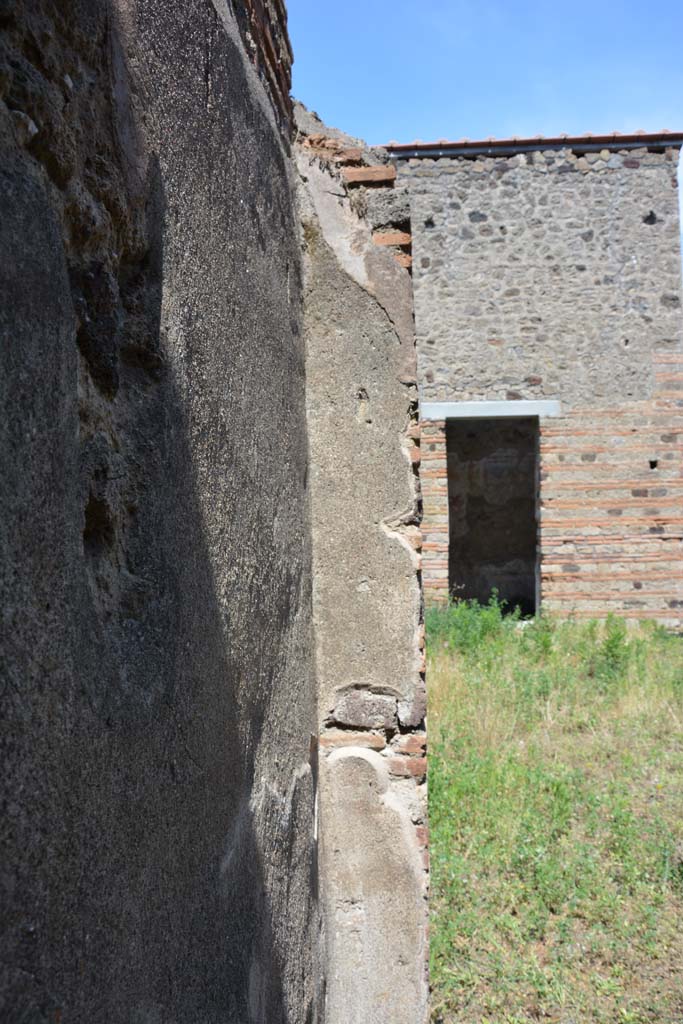 IX.5.2 Pompeii. May 2017. Room ‘g’, detail of upper pilaster in north-east corner.
Foto Christian Beck, ERC Grant 681269 DÉCOR.