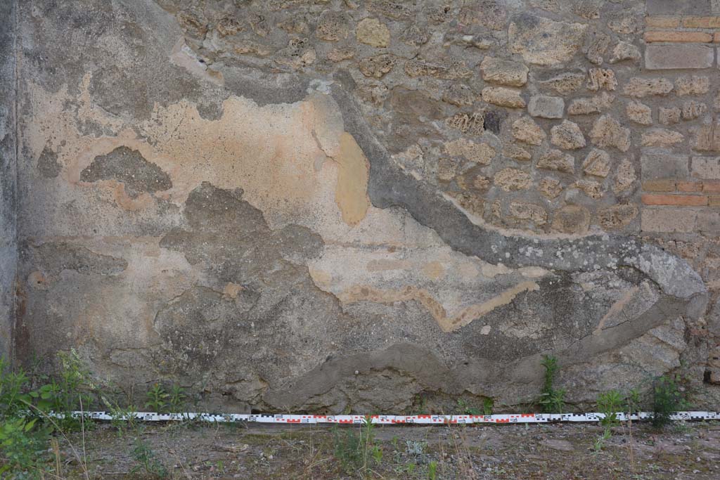 IX.5.2 Pompeii. May 2017. Room ‘k’, detail of remaining painted decoration on west wall of tablinum.
Foto Christian Beck, ERC Grant 681269 DÉCOR.