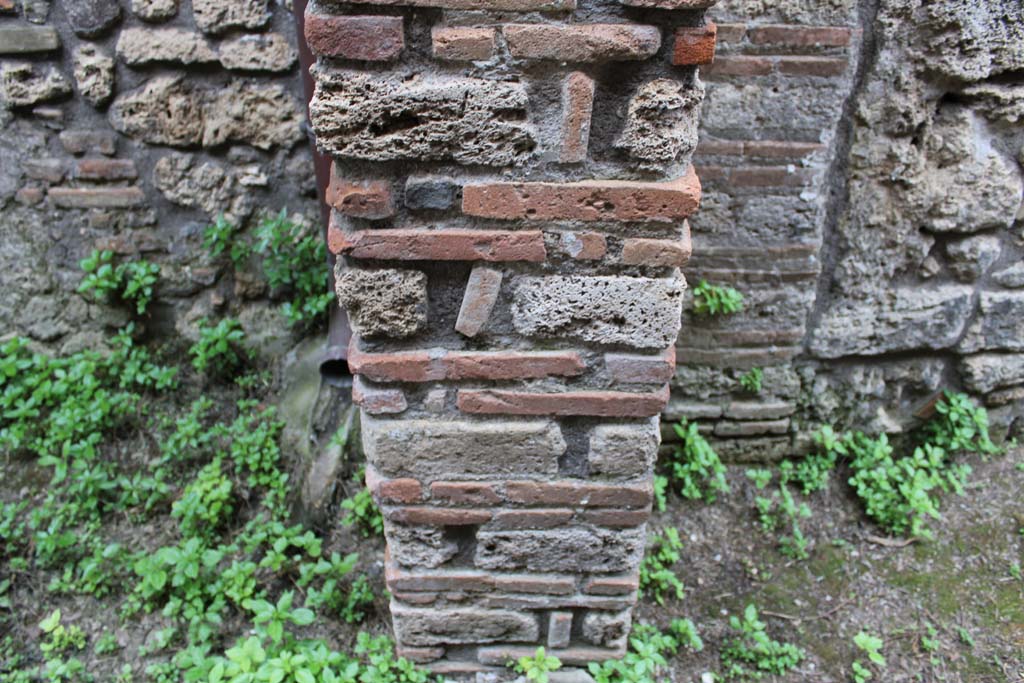 IX.5.4 Pompeii. March 2019. Room e, detail of pilaster.
Foto Christian Beck, ERC Grant 681269 DÉCOR.