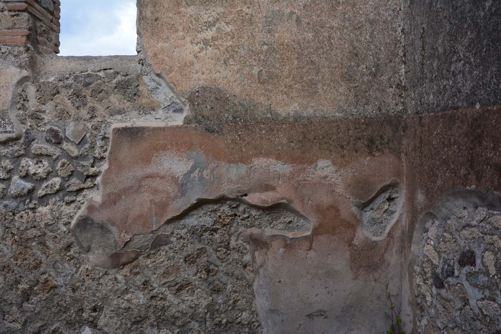 IX.5.4 Pompeii. March 2017. Room a, detail from north wall in north-east corner.
Foto Christian Beck, ERC Grant 681269 DÉCOR.