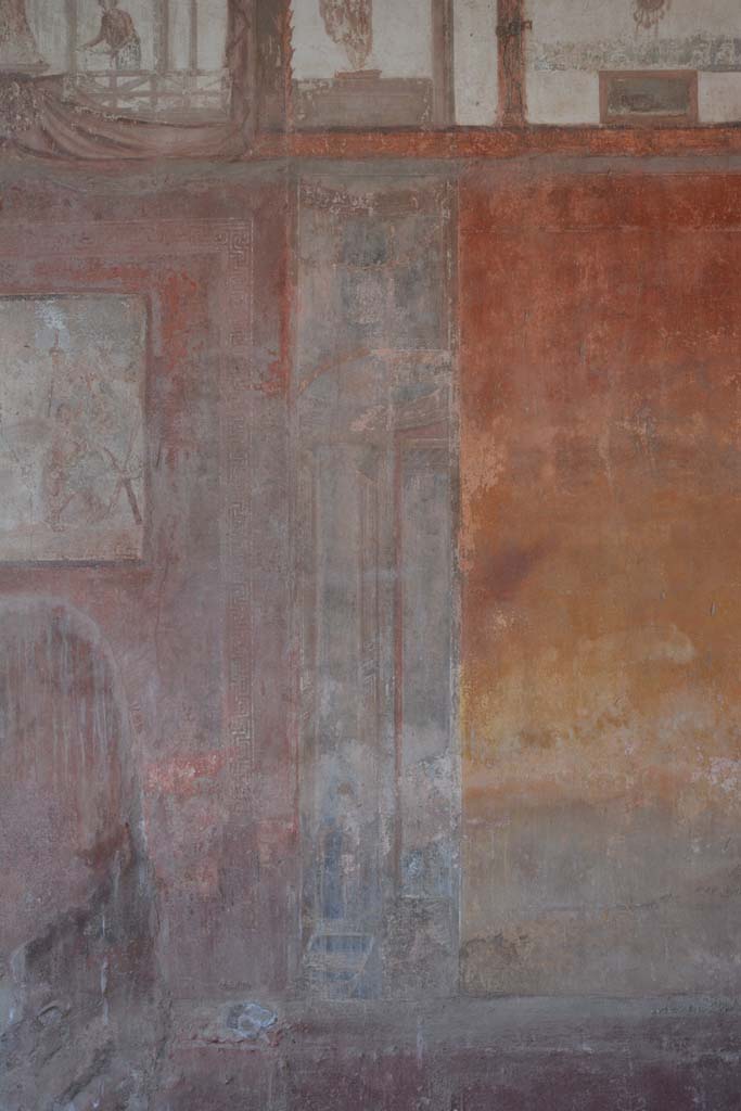 IX.5.6 Pompeii. May 2017.
Room i, panel separating central red panel from yellow side panel.
Foto Christian Beck, ERC Grant 681269 DÉCOR