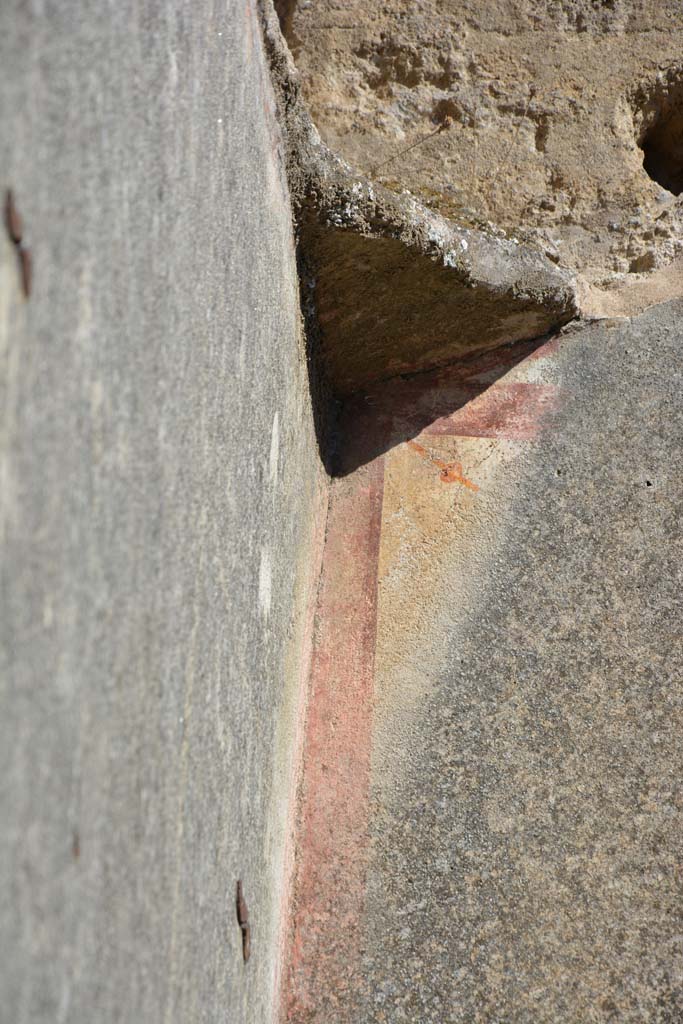 IX.5.6 Pompeii. May 2017.
Room o, looking towards upper south wall with ceiling, in south-east corner.
Foto Christian Beck, ERC Grant 681269 DÉCOR.