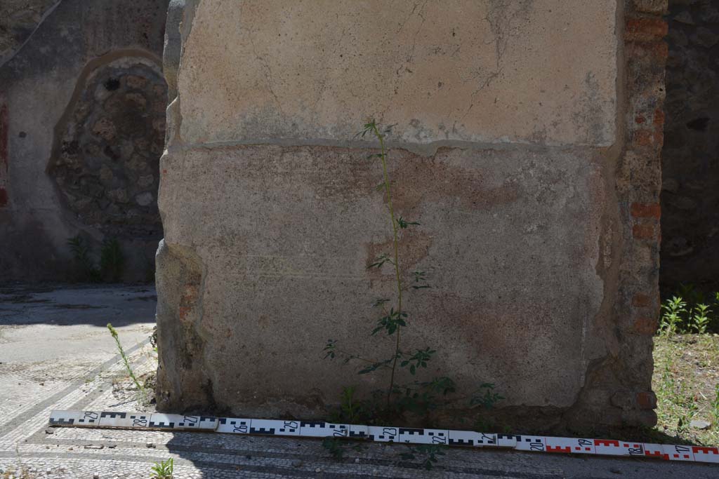 IX.5.6 Pompeii. May 2017. Room a, detail from west wall on south side of doorway to room b.
Foto Christian Beck, ERC Grant 681269 DÉCOR.