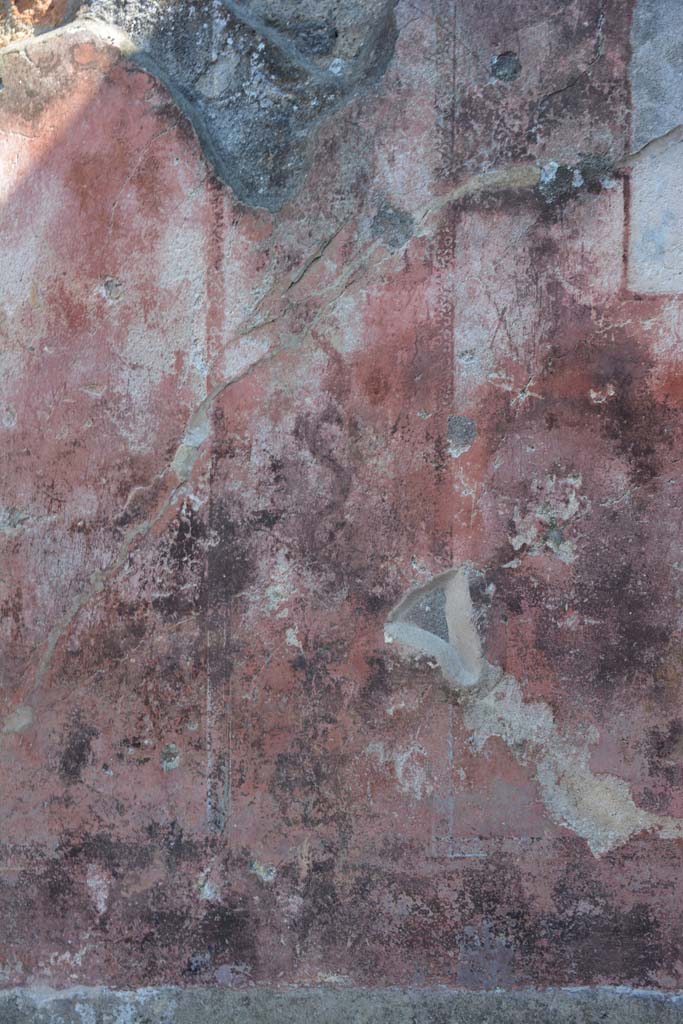 IX.5.6 Pompeii. May 2017.
West ala d, south wall, detail of carpet border edging on side and central panel.
Foto Christian Beck, ERC Grant 681269 DÉCOR.