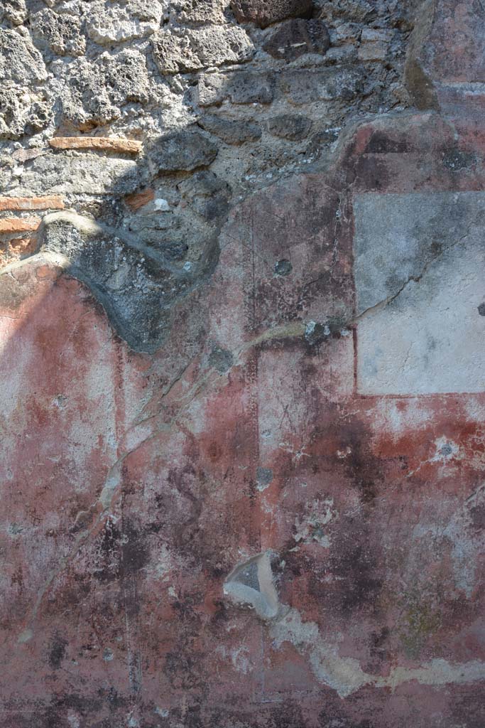 IX.5.6 Pompeii. May 2017.
West ala d, south wall, carpet border edging on side and central panel, on east side of central painting.
Foto Christian Beck, ERC Grant 681269 DÉCOR.