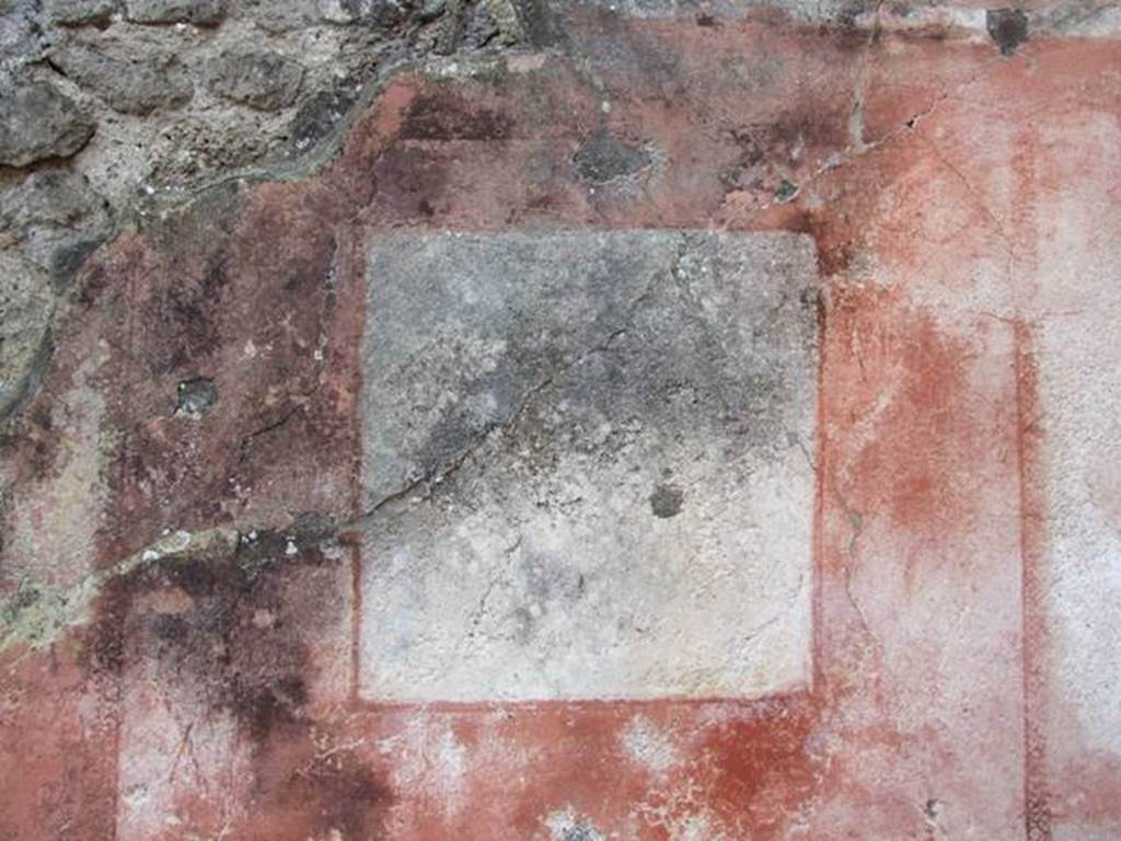 IX.5.6 Pompeii. December 2007. Room 5, remains of wall painting on south wall of ala on west side of atrium,
According to Schefold this was a wall painting of a sitting girl and a young hunter with a lance, both crowned.
See Schefold, K., 1957. Die Wande Pompejis. Berlin: De Gruyter. (p.253)
See Sogliano, A., 1879. Le pitture murali campane scoverte negli anni 1867-79. Napoli: (p. 127, no. 622)