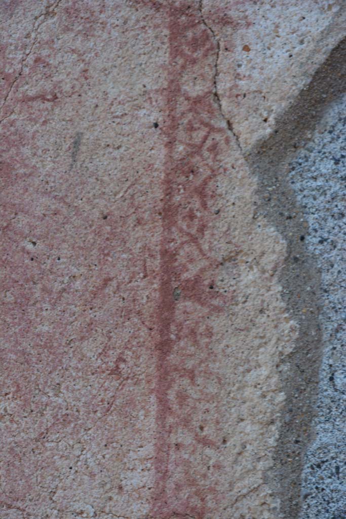 IX.5.6 Pompeii. May 2017.
West ala d, detail of carpet border edging on south wall at west end.
Foto Christian Beck, ERC Grant 681269 DÉCOR.