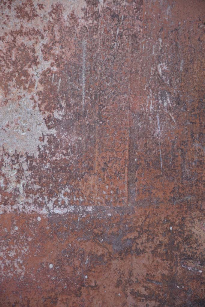 IX.5.6 Pompeii. May 2017.
West ala d, west wall, carpet border edging from panel at lower north end.
Foto Christian Beck, ERC Grant 681269 DÉCOR.