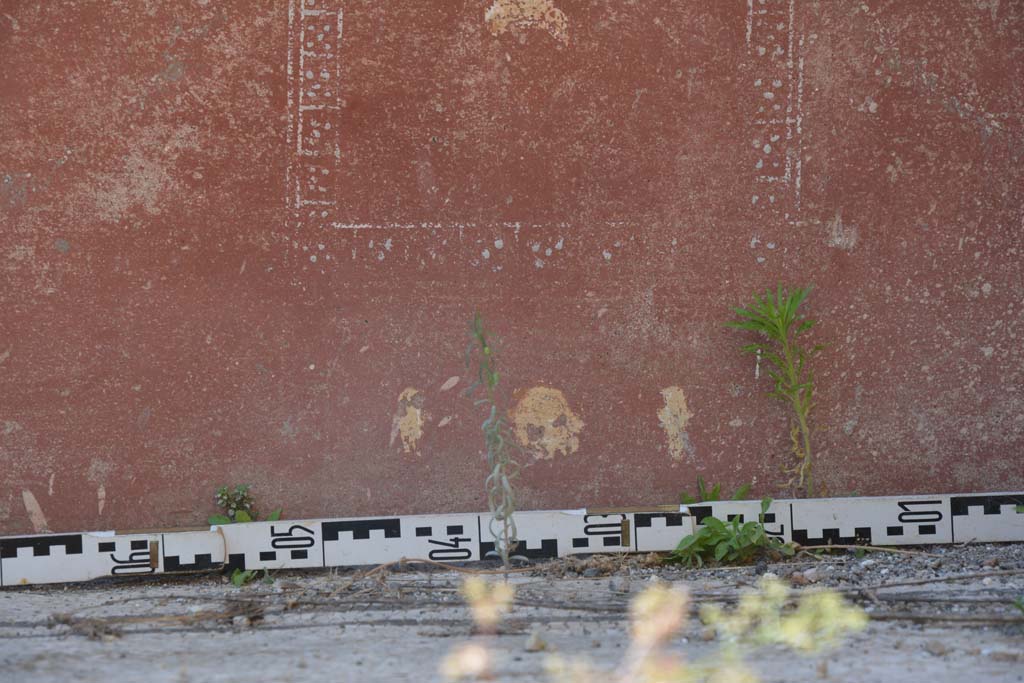 IX.5.6 Pompeii. May 2017. East ala e, lower north wall detail from zoccolo on north wall towards east end.
Foto Christian Beck, ERC Grant 681269 DÉCOR.