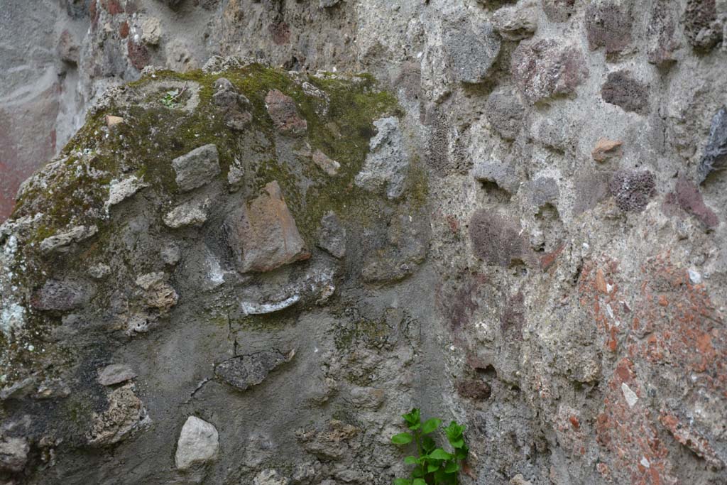 IX.5.9 Pompeii. March 2017. Room “n”, looking south towards detail of dividing wall.
Foto Christian Beck, ERC Grant 681269 DÉCOR.