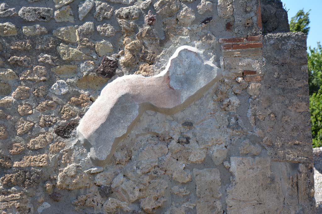 IX.5.9 Pompeii. May 2017.
Room “b”, looking towards remaining plaster on north wall of atrium, on west side of entrance corridor.
Foto Christian Beck, ERC Grant 681269 DÉCOR.