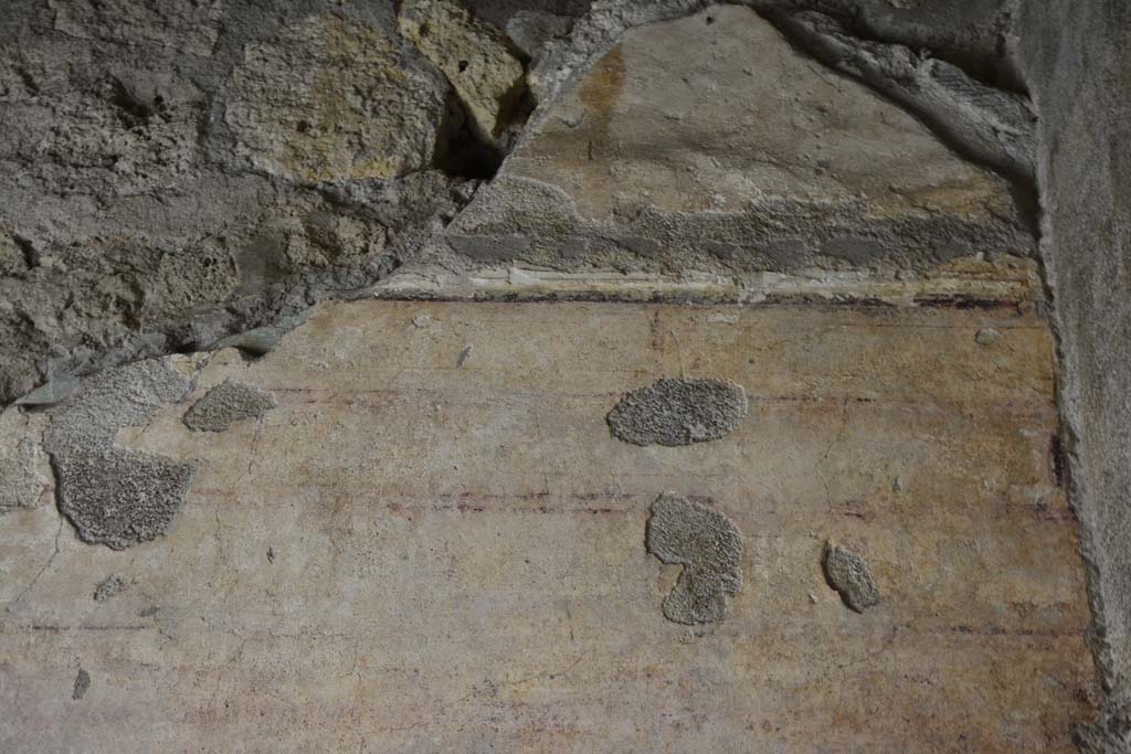 IX.5.9 Pompeii. March 2017. Room “e”, detail from upper south wall at west end.
Foto Christian Beck, ERC Grant 681269 DÉCOR.