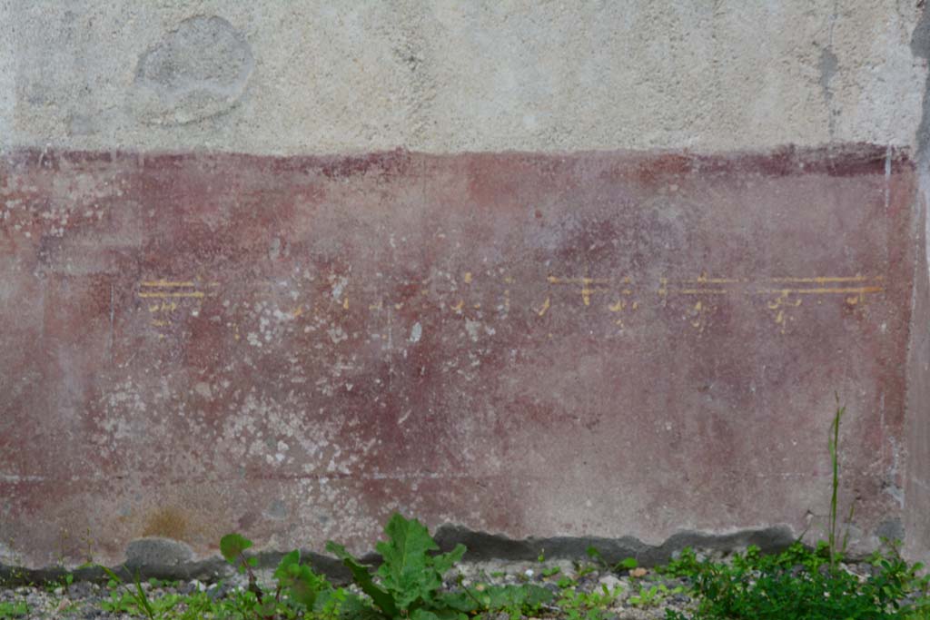IX.5.9 Pompeii. March 2017. Room “f”, detail of painted decoration on zoccolo on east wall.
Foto Christian Beck, ERC Grant 681269 DÉCOR.