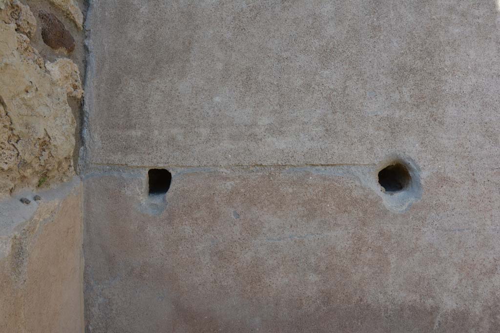 IX.5.9 Pompeii. May 2017. Room “h”, detail from east wall at north end.
Foto Christian Beck, ERC Grant 681269 DÉCOR.
