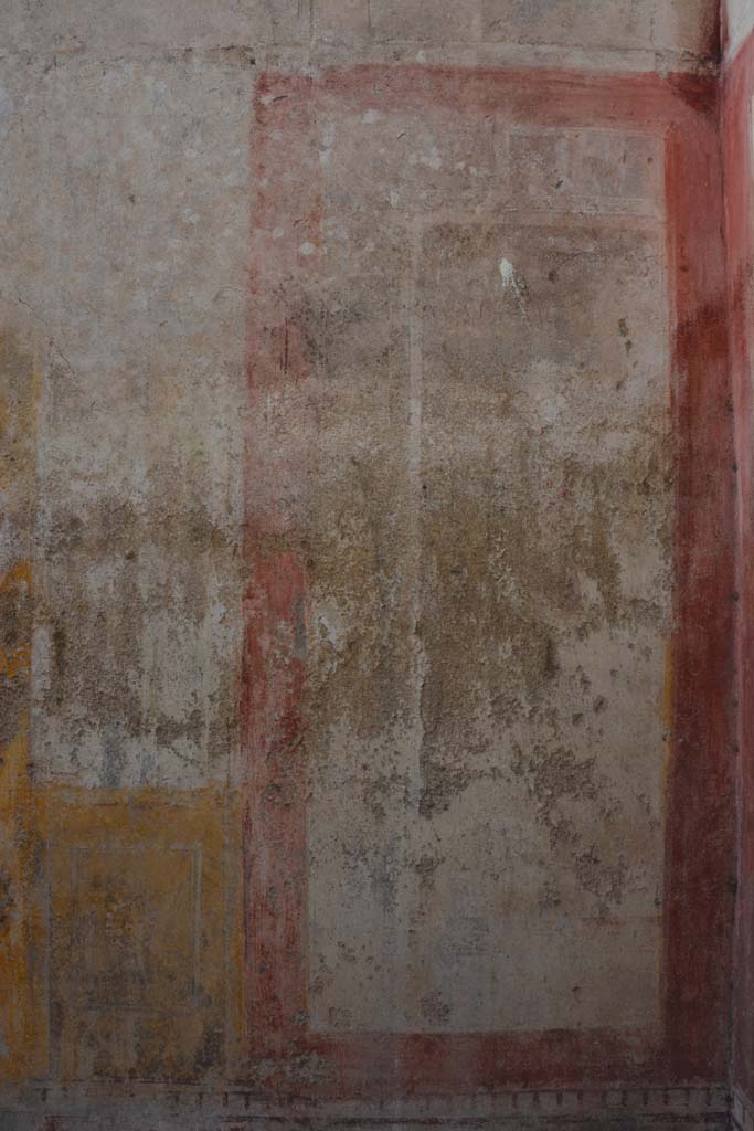 IX.5.11 Pompeii. March 2017.
Room k, looking towards panel at north end of west wall with faded figure of Muse Calliope holding a flute.
Foto Christian Beck, ERC Grant 681269 DÉCOR.