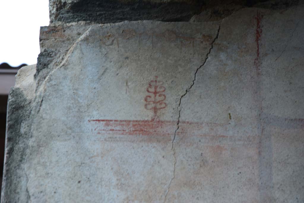 IX.5.11 Pompeii. March 2017. Room e, upper south wall with painted decoration from upper east end.
Foto Christian Beck, ERC Grant 681269 DÉCOR.