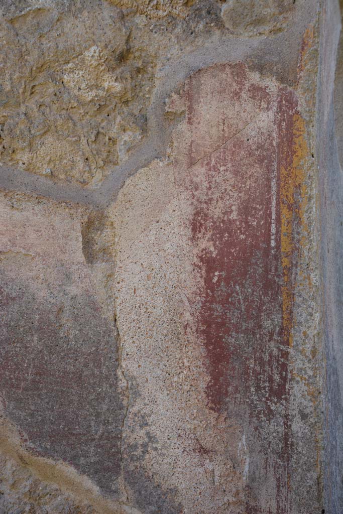 IX.5.11 Pompeii. May 2017. 
Room c, detail of painted decoration on south wall in south-west corner.    
Foto Christian Beck, ERC Grant 681269 D�COR
