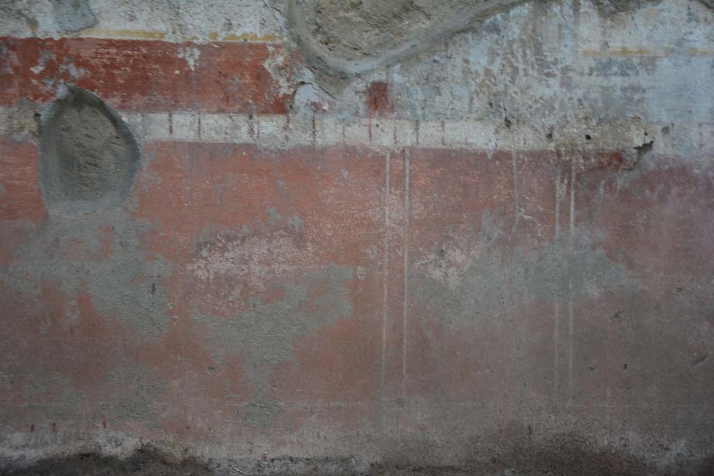 IX.5.11 Pompeii. March 2017. Room g, detail from zoccolo in centre of lower south wall.
Foto Christian Beck, ERC Grant 681269 DÉCOR.