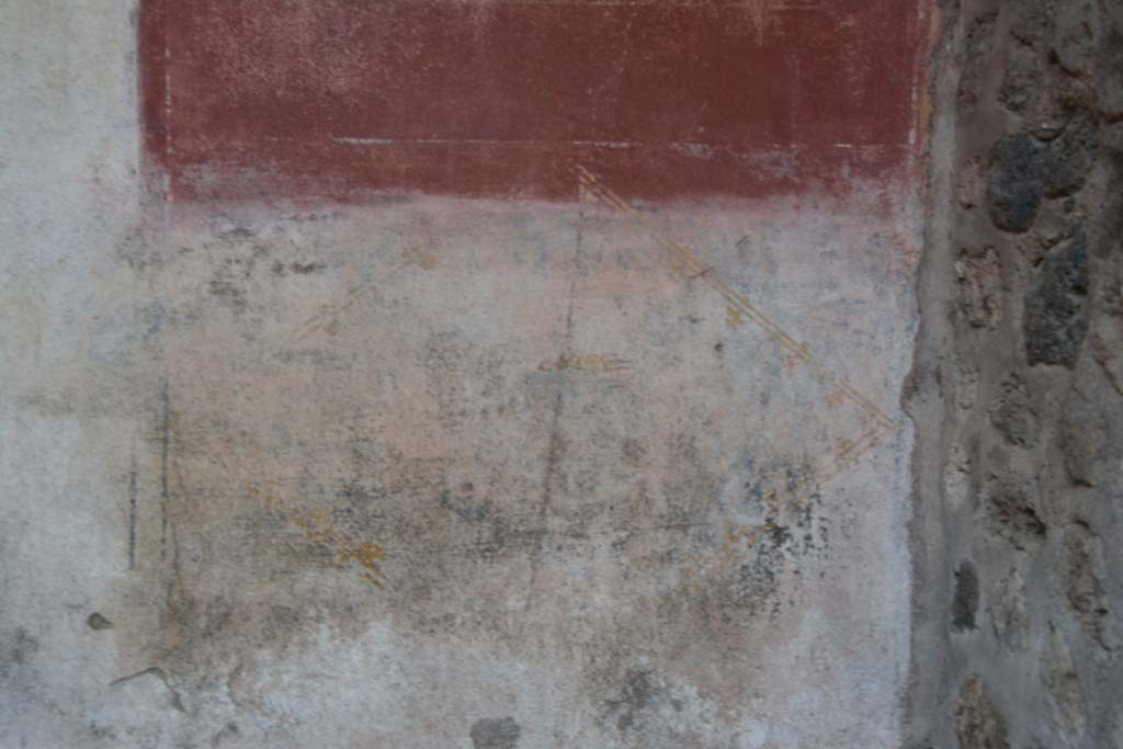 IX.5.11 Pompeii. March 2017. Room h, detail from painted zoccolo on east wall at south end.
Foto Christian Beck, ERC Grant 681269 DÉCOR.