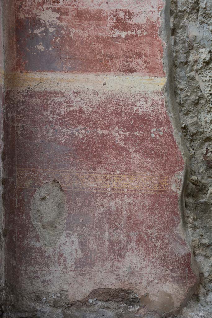 IX.5.11 Pompeii. March 2017. Room I (L), zoccolo on lower west wall at south end.
Foto Christian Beck, ERC Grant 681269 DÉCOR.
