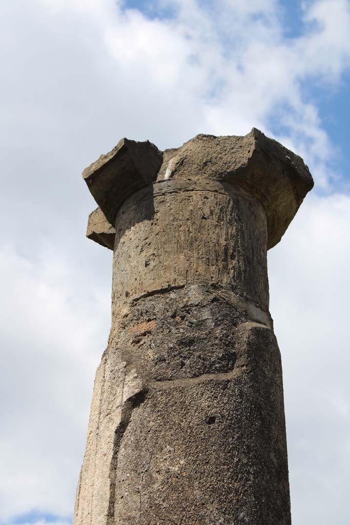 IX.5.14 Pompeii. May 2019. Room “k”, detail from top of column on south portico.
Foto Christian Beck, ERC Grant 681269 DÉCOR.