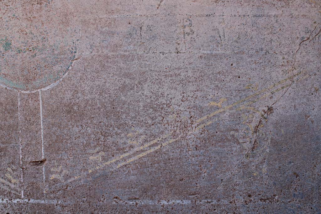 IX.5.14 Pompeii. May 2019. Room “f”, detail from zoccolo on east end of north wall.
Foto Christian Beck, ERC Grant 681269 DÉCOR.