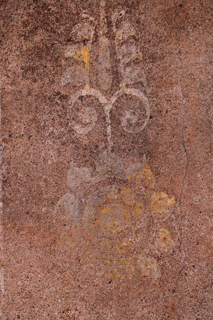 IX.5.14 Pompeii. May 2019.
Room “f”, detail from panel on zoccolo on north side of centre panel.
Foto Christian Beck, ERC Grant 681269 DÉCOR.
