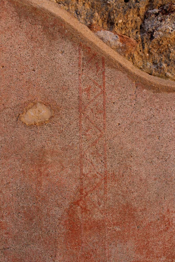 IX.5.14 Pompeii. May 2019.
Room “d”, detail of painted border edging a panel on west wall.
Foto Christian Beck, ERC Grant 681269 DÉCOR.