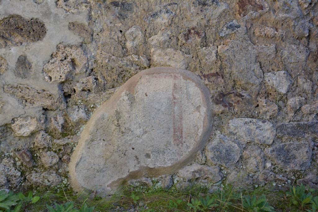 IX.5.16 Pompeii. March 2017. Room c’, detail of painted decoration from lower south wall.
Foto Christian Beck, ERC Grant 681269 DÉCOR.