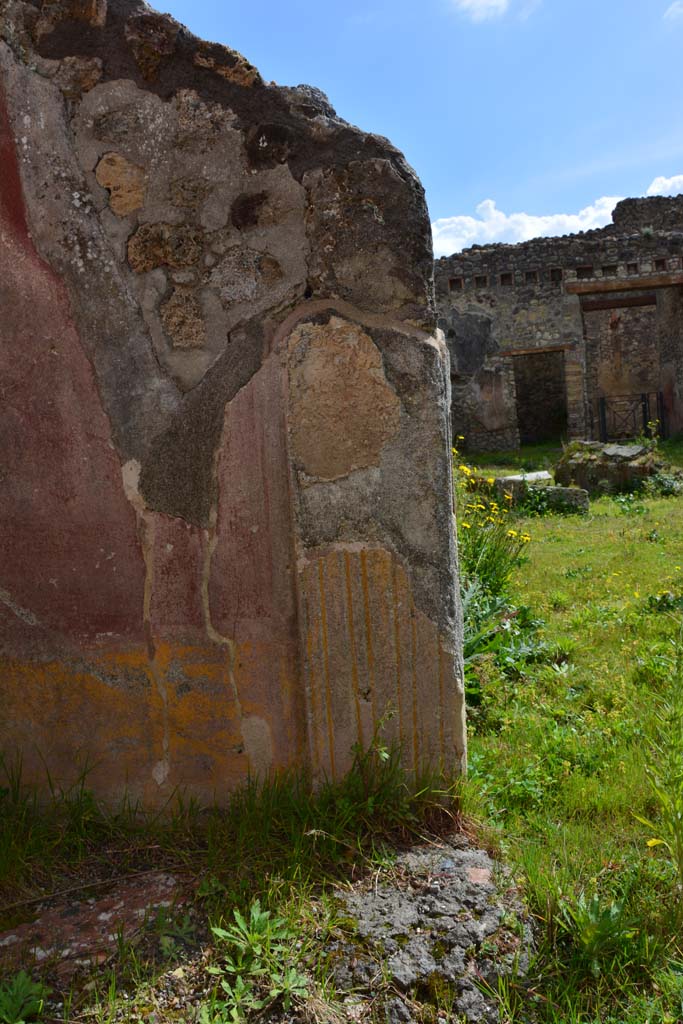 IX.5.18 Pompeii. March 2017. Room n, decorative pilaster on south wall.
Foto Christian Beck, ERC Grant 681269 DÉCOR.

