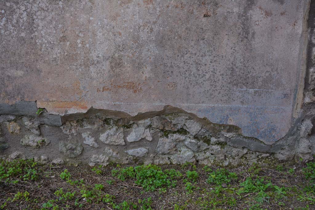 IX.5.18 Pompeii. March 2018. Detail from lower south wall in south-west corner of atrium/courtyard garden.
Foto Annette Haug, ERC Grant 681269 DÉCOR.