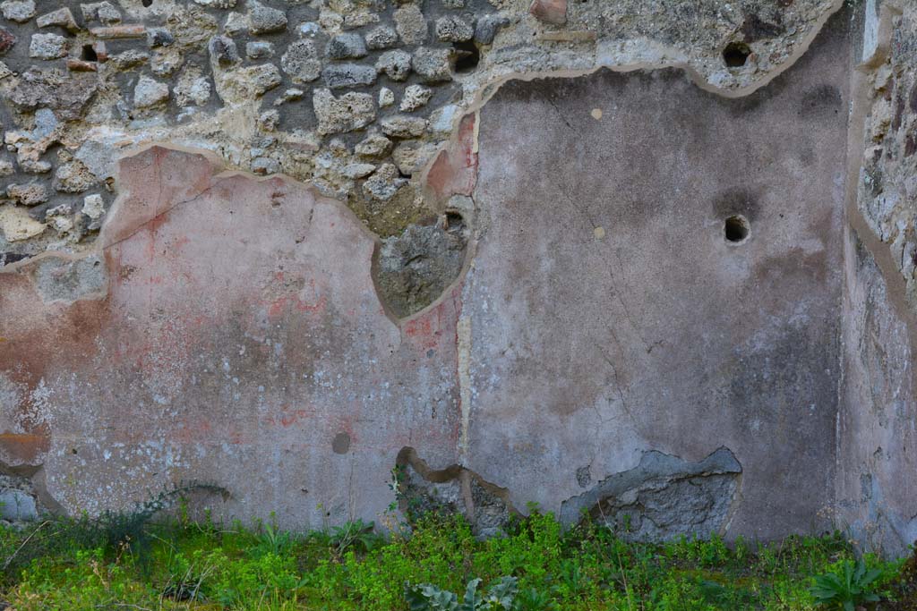 IX.5.18 Pompeii. March 2017. Room “b”, detail from east wall (of room “i”) in south-east corner of atrium.
Foto Christian Beck, ERC Grant 681269 DÉCOR.