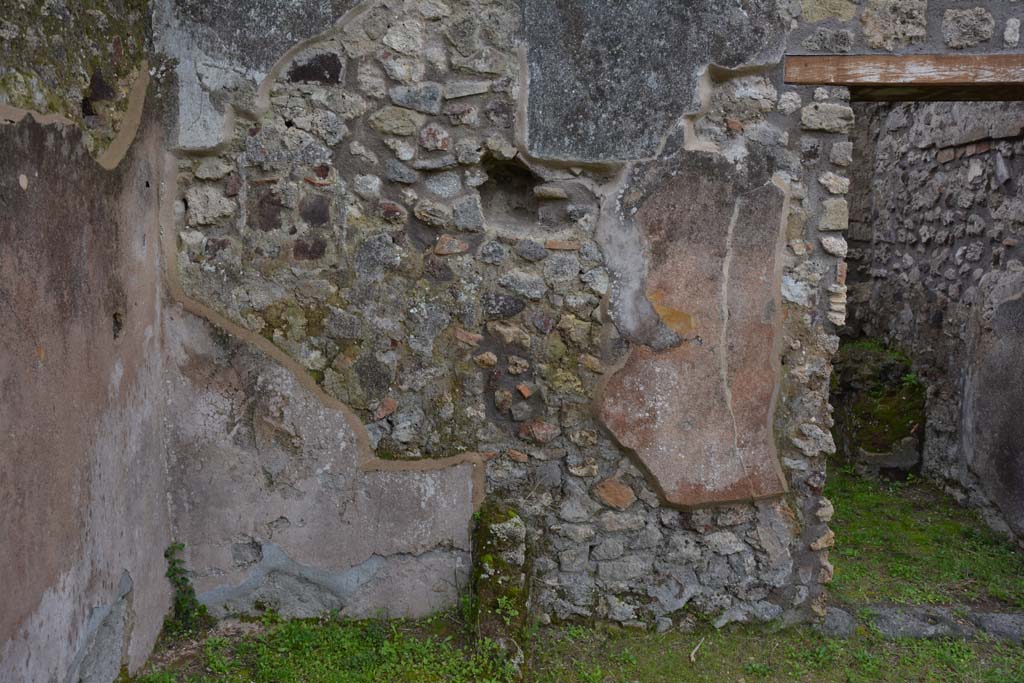 IX.5.18 Pompeii. March 2018. Detail from south wall in south-east corner of atrium/courtyard garden.
Foto Annette Haug, ERC Grant 681269 DÉCOR.