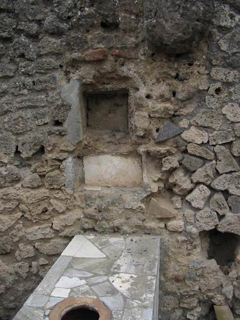 IX.7.24 Pompeii. May 2003. Looking towards west wall with square niches. Photo courtesy of Nicolas Monteix.