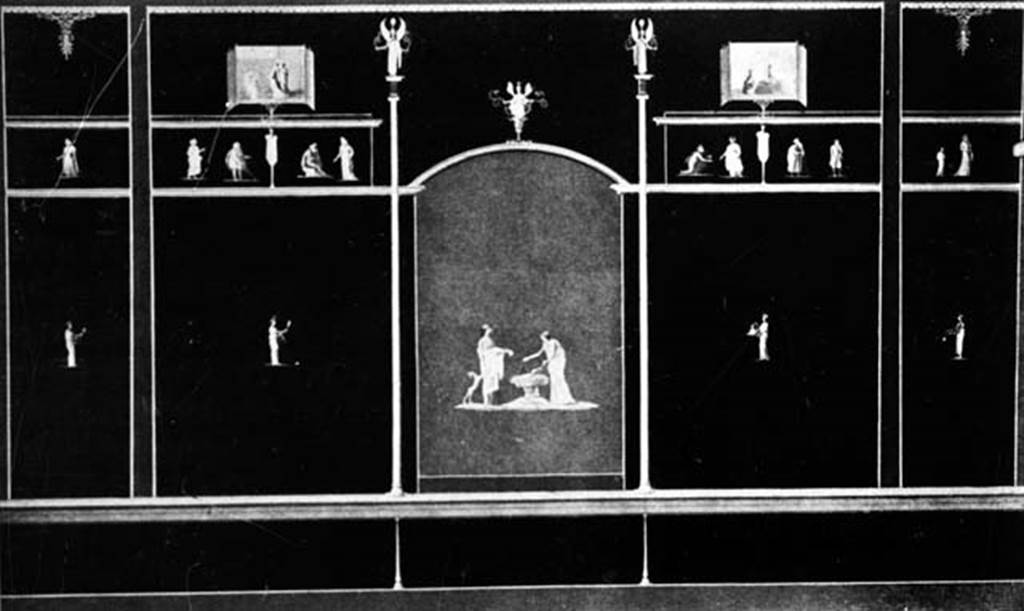 231644 Bestand-D-DAI-ROM-W.1453.jpg
IX.8.6 Pompeii. W.1453. Triclinium 38, drawing of west wall.
Photo by Tatiana Warscher. With kind permission of DAI Rome, whose copyright it remains.
See http://arachne.uni-koeln.de/item/marbilderbestand/231644