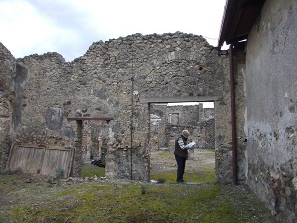 IX.8.6 Pompeii. March 2009. Room 44, Large room of IX.8.3 Looking east to Doorways to Rooms 45, and 43.