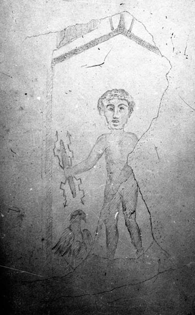230972 Bestand-D-DAI-ROM-W.1470.jpg
IX.8.3/6 Pompeii. W.1470. Drawing from east wall showing wall painting of Zeus, with eagle.
See Bragantini, de Vos, Badoni, 1986. Pitture e Pavimenti di Pompei, Parte 3. Rome: ICCD. (p.523)
Photo by Tatiana Warscher. With kind permission of DAI Rome, whose copyright it remains.
See http://arachne.uni-koeln.de/item/marbilderbestand/230972