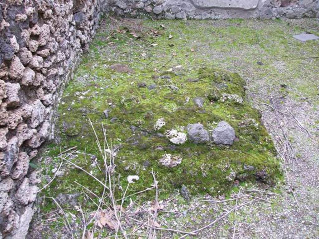 IX.8.6 Pompeii. March 2009. Room 46, Room of IX.8.3. Masonry structure against east wall.