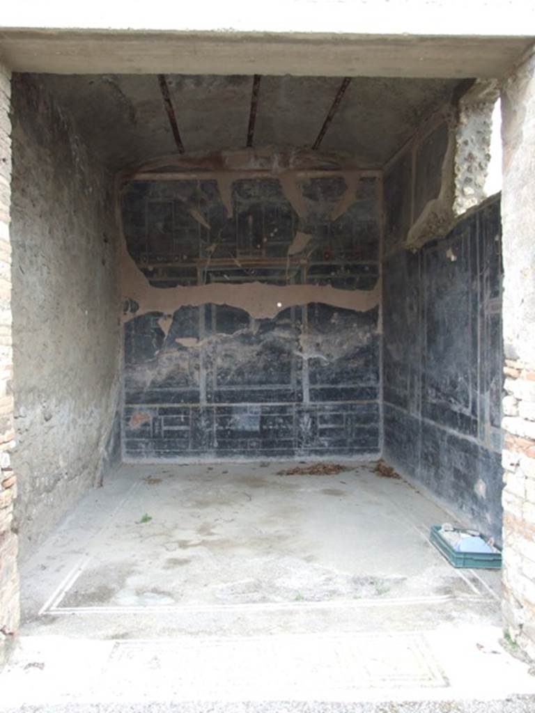 IX.8.6 Pompeii. March 2009. Room 11. Black Triclinium. Looking north from north east portico.