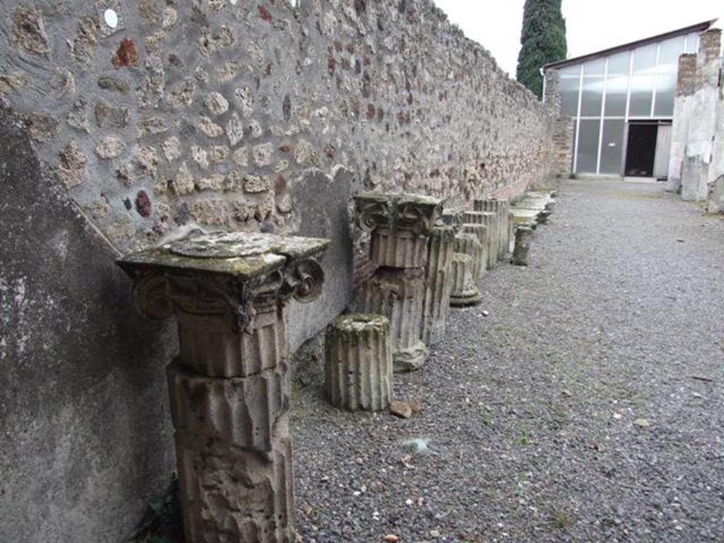 IX.8.6 Pompeii. March 2009. East Portico area. Looking south from outside Room 11.