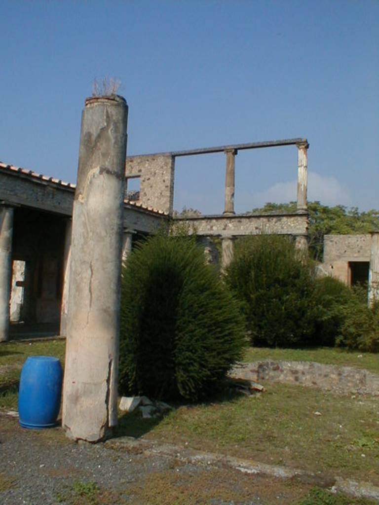 IX.8.6 Pompeii. September 2004. Looking north west across the peristyle.