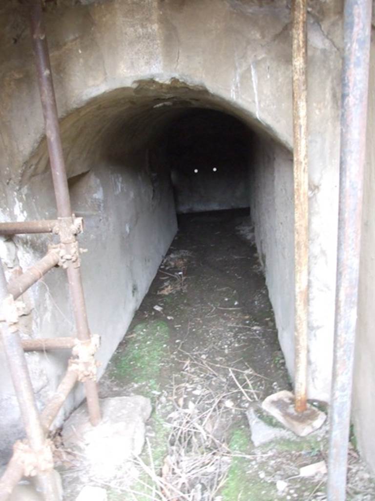 IX.8.6 Pompeii. March 2009. Room 18, Cellar entrance in to service corridor. Looking south..