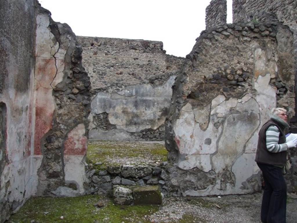 IX.8.6 Pompeii. March 2009. Room 31, North wall, with steps leading to Room 32.