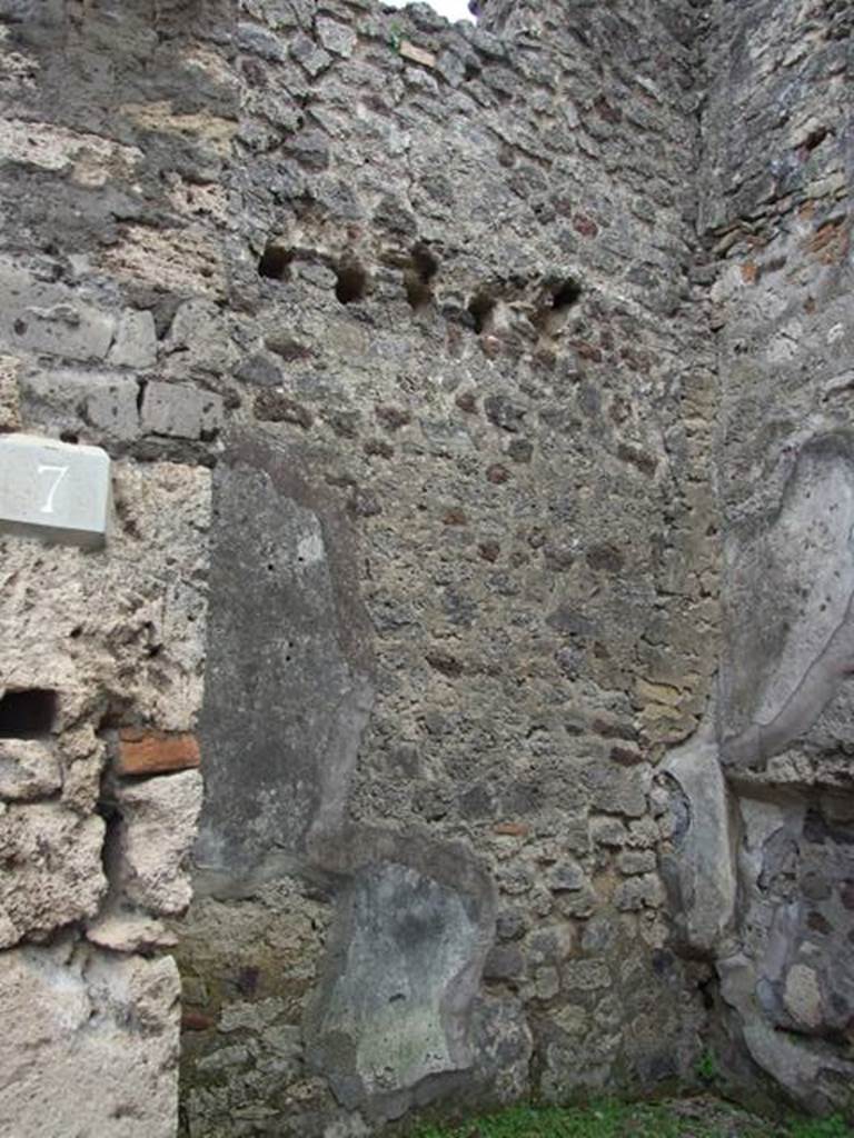 IX.8.7 Pompeii. March 2009. East wall.