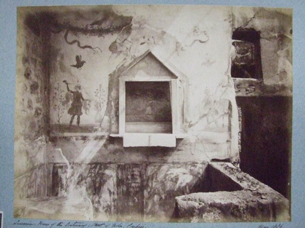 IX.8.a Pompeii. May 1886 photograph. Lararium in kitchen area of House of the Centenary.
Photo courtesy of Society of Antiquaries. Fox Collection.